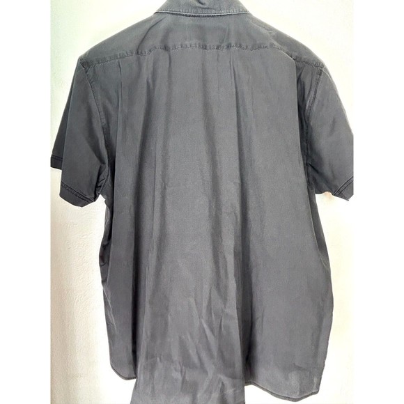Substudio Shirt Mens Large Button Down Stretch Gray Cotton Spandex Short Sleeve - Picture 9 of 11